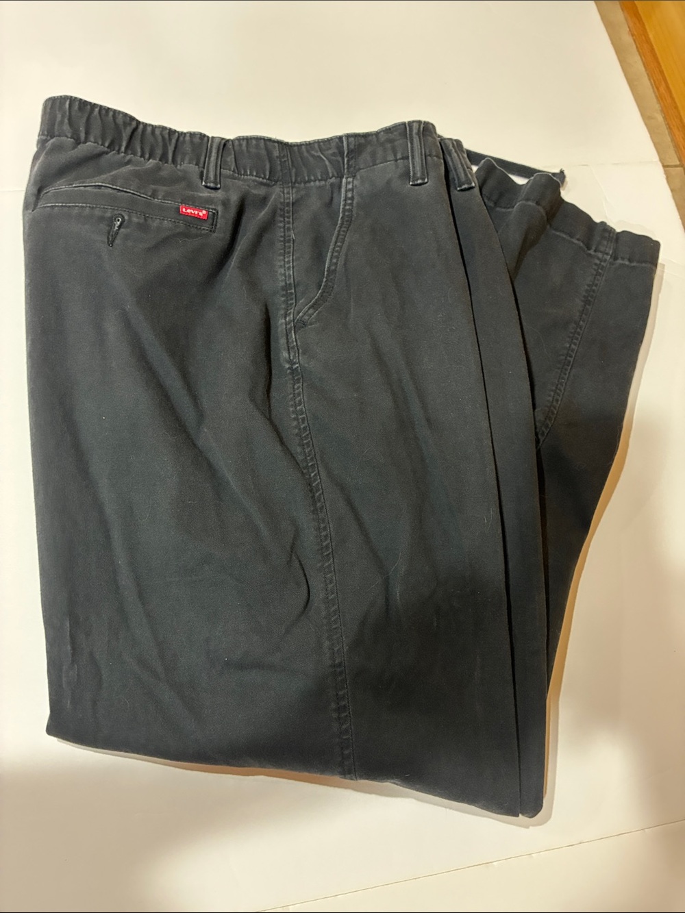 Levi's Men's Navy Elastic Waist Chinos